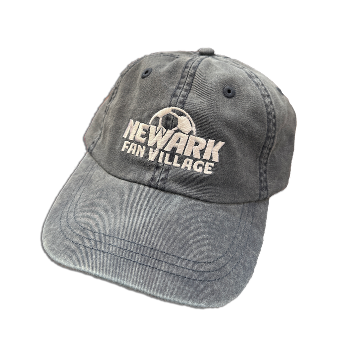 Newark Fan Village Logo Washed Denim Dad Cap