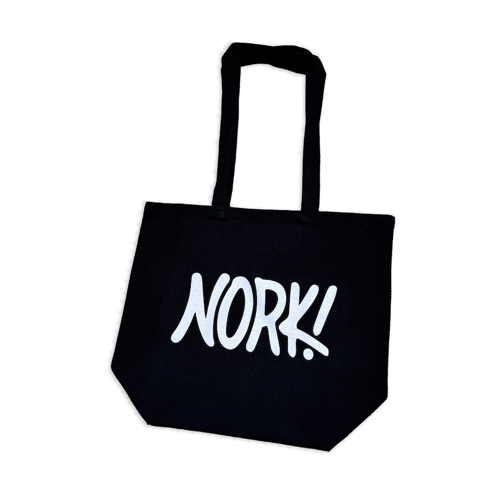 NORK! Logo Black Canvas Tote